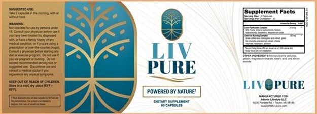 liv pure supplement ingredients label